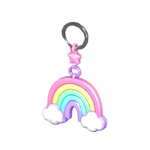 Rainbow Keychain Low Poly PBR Game Asset Low-poly 3D model