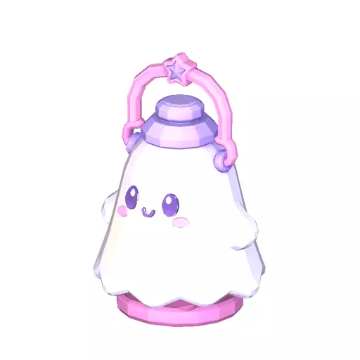 Friendly Ghost Lantern Low Poly PBR Game Asset Low-poly 3D model