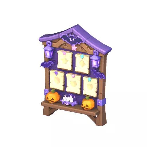 Haunted Quest Board Low Poly PBR Game Asset Low-poly 3D model