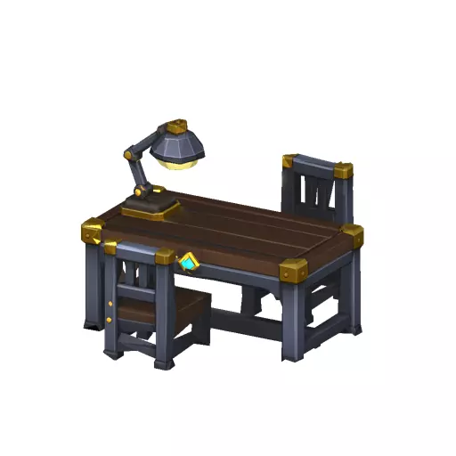 Interrogation Table Low Poly PBR Game Asset Low-poly 3D model