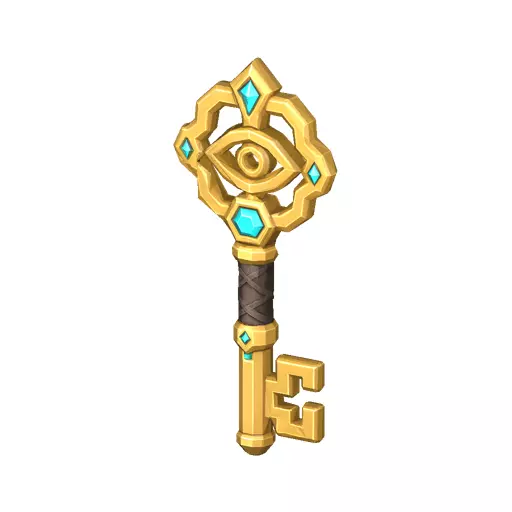 Mystery Key Low Poly PBR Game Asset Low-poly 3D model