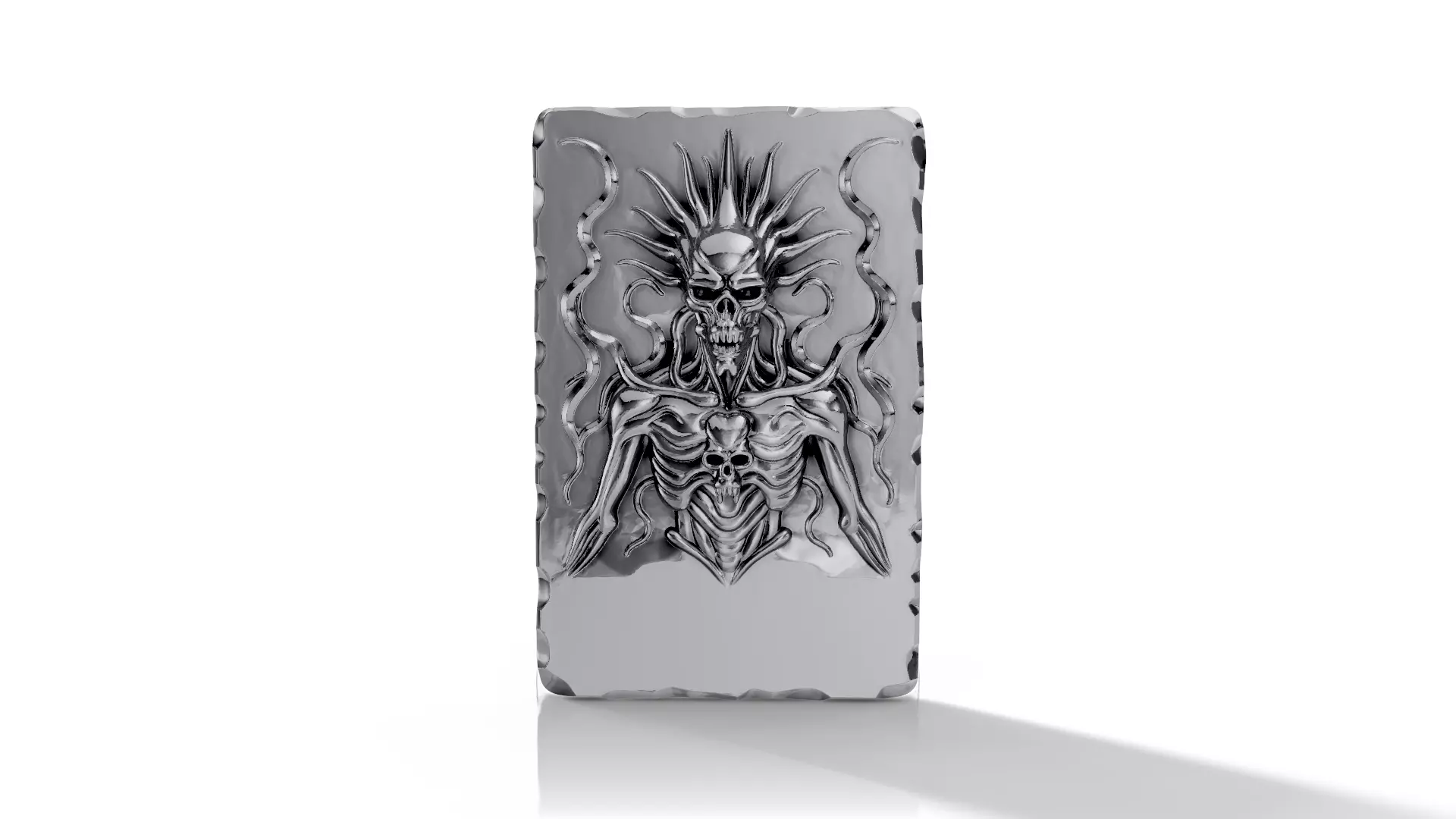 Silver Devil Statue Free 3D print model