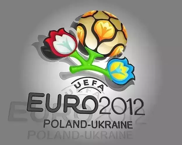 Amimated logo Euro 2012 3D model