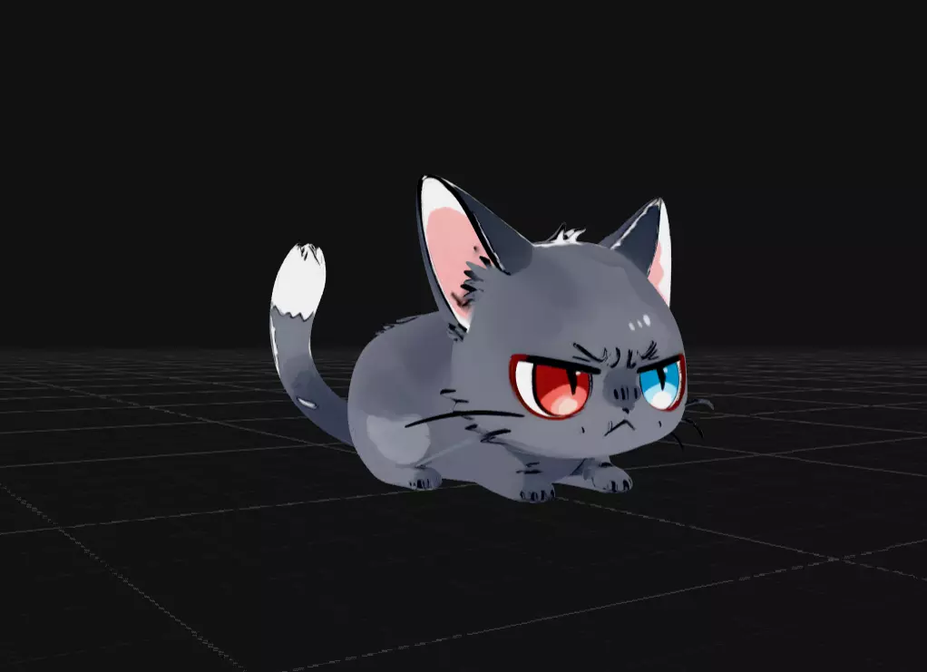Evil black Halloween cat OBJ STL GLB IMG FBX 3D print model
