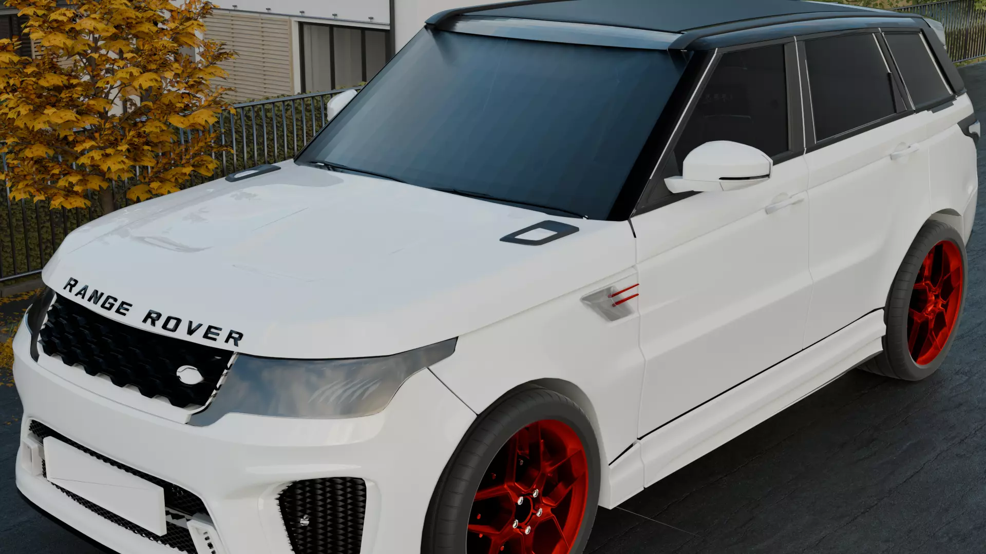 photorealistic car with background 3D model