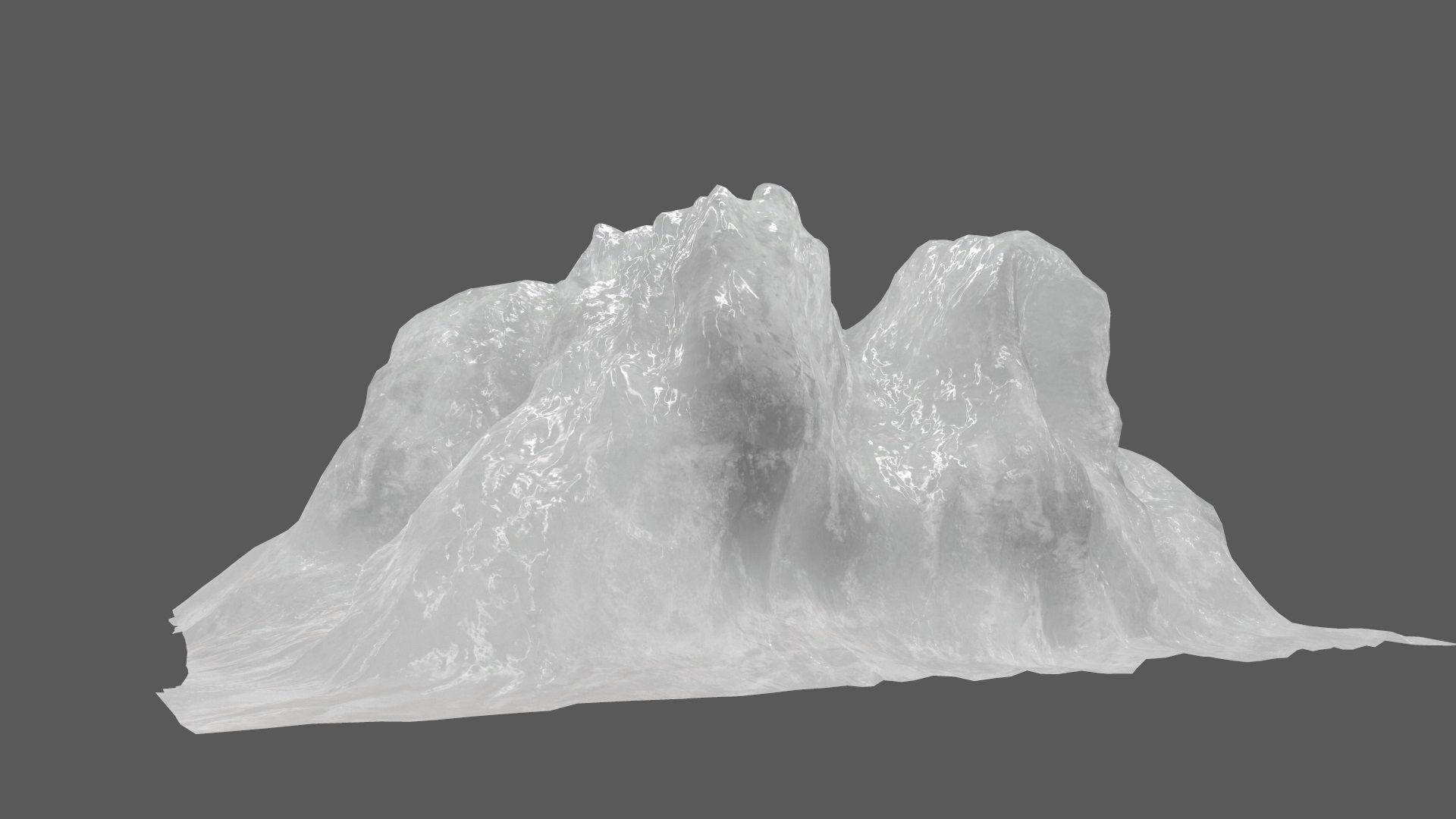 Ice rock Low-poly 3D model_7