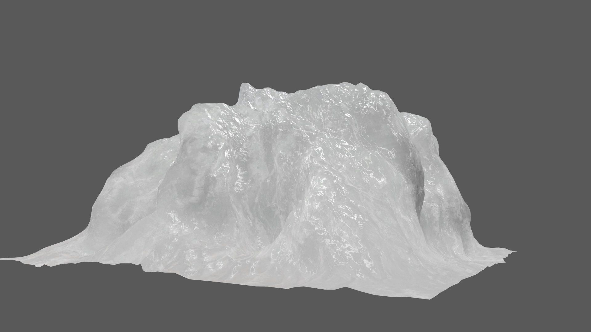 Ice rock Low-poly 3D model_6