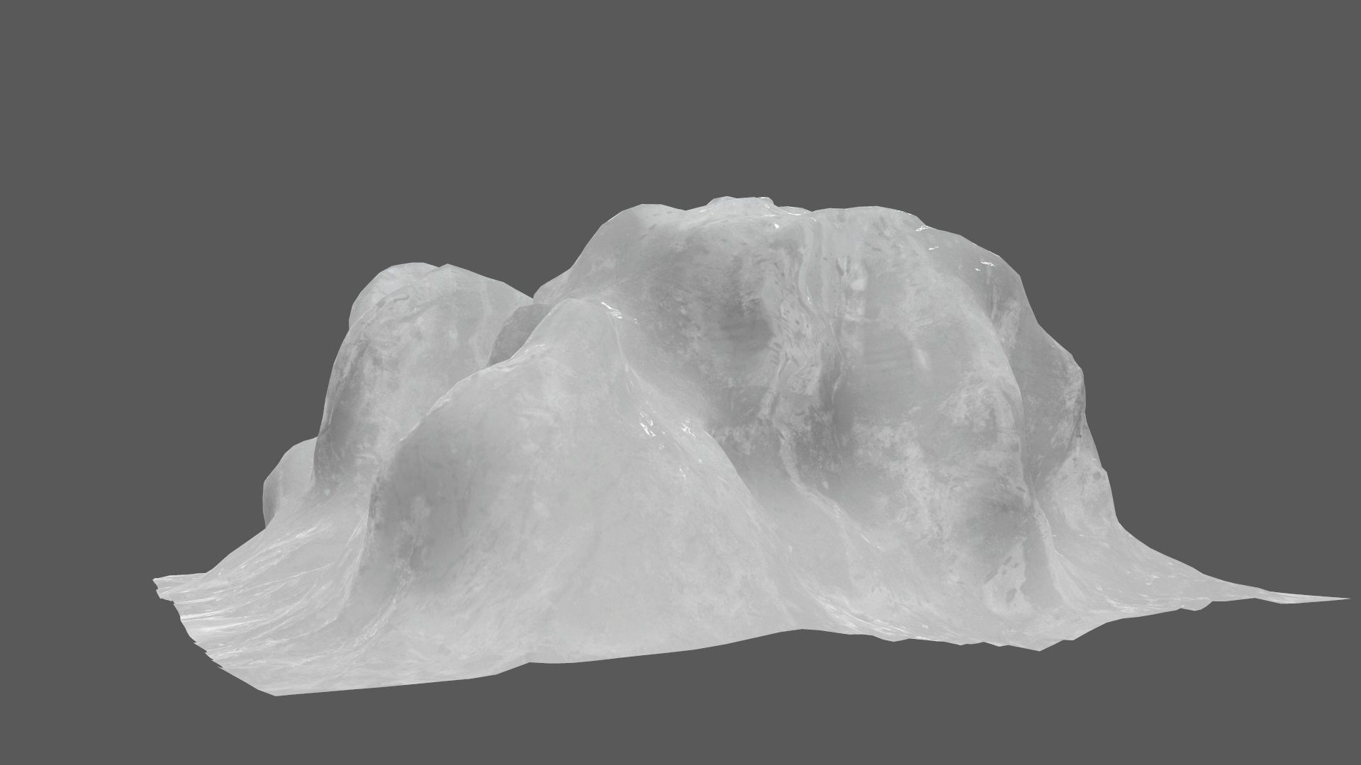 Ice rock Low-poly 3D model_12