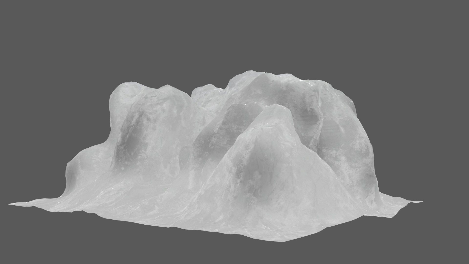 Ice rock Low-poly 3D model_15