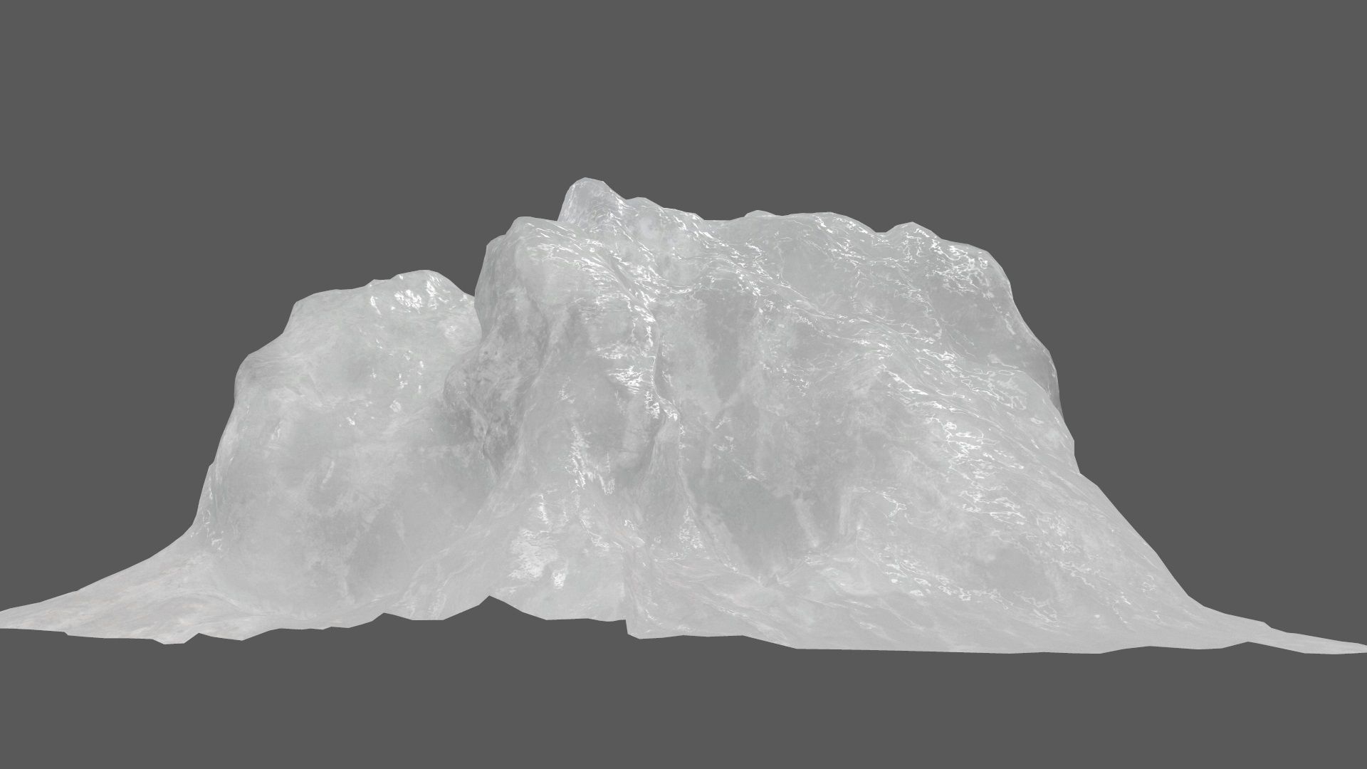 Ice rock Low-poly 3D model_11