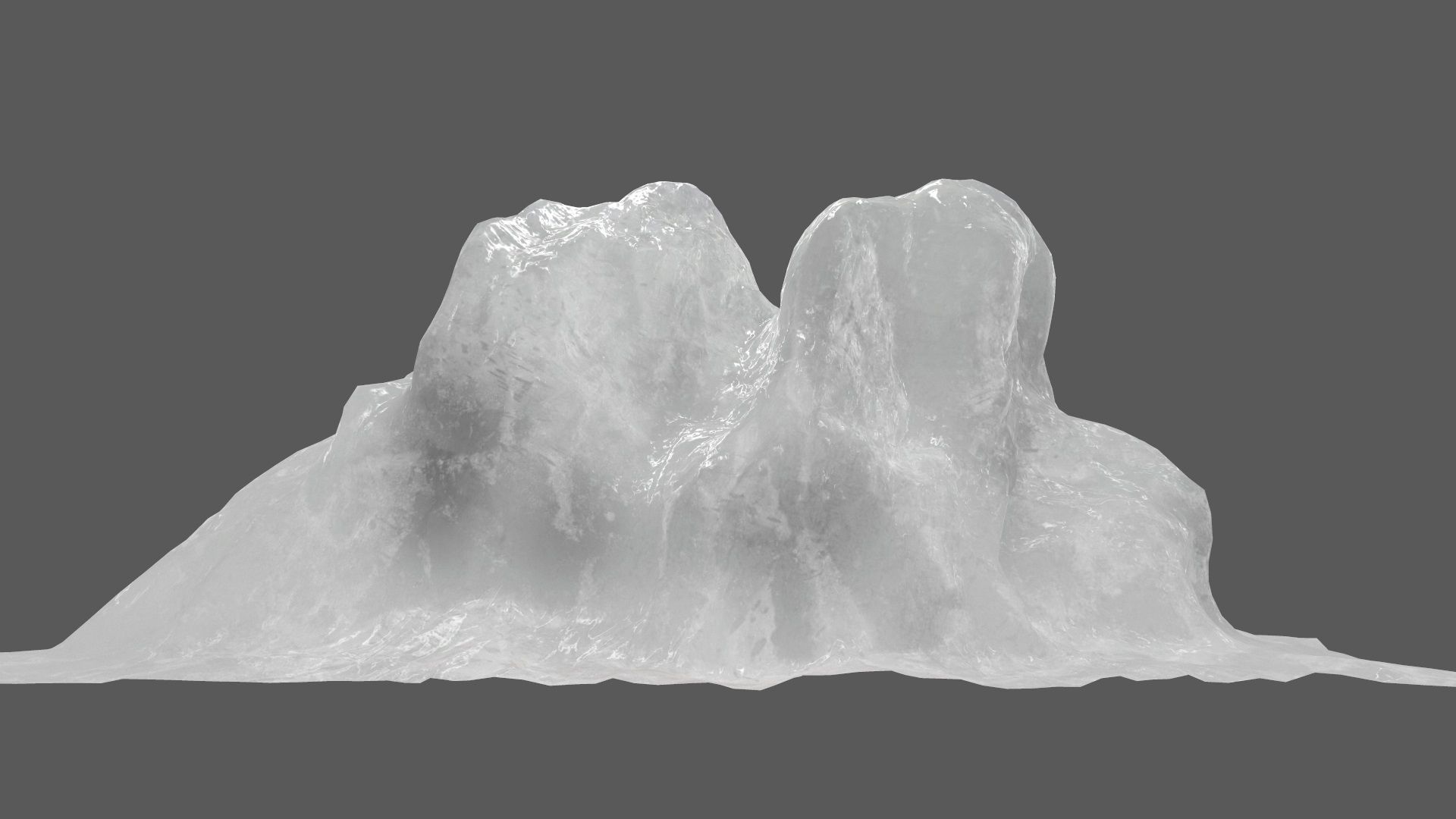 Ice rock Low-poly 3D model_8