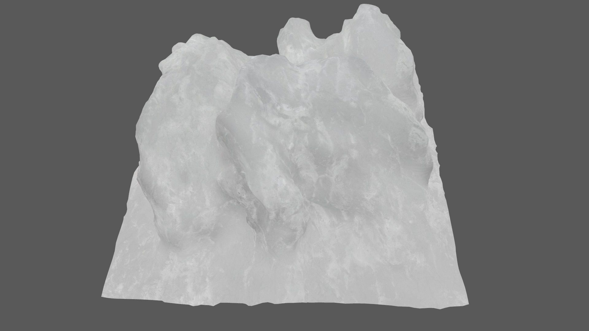 Ice rock Low-poly 3D model_14