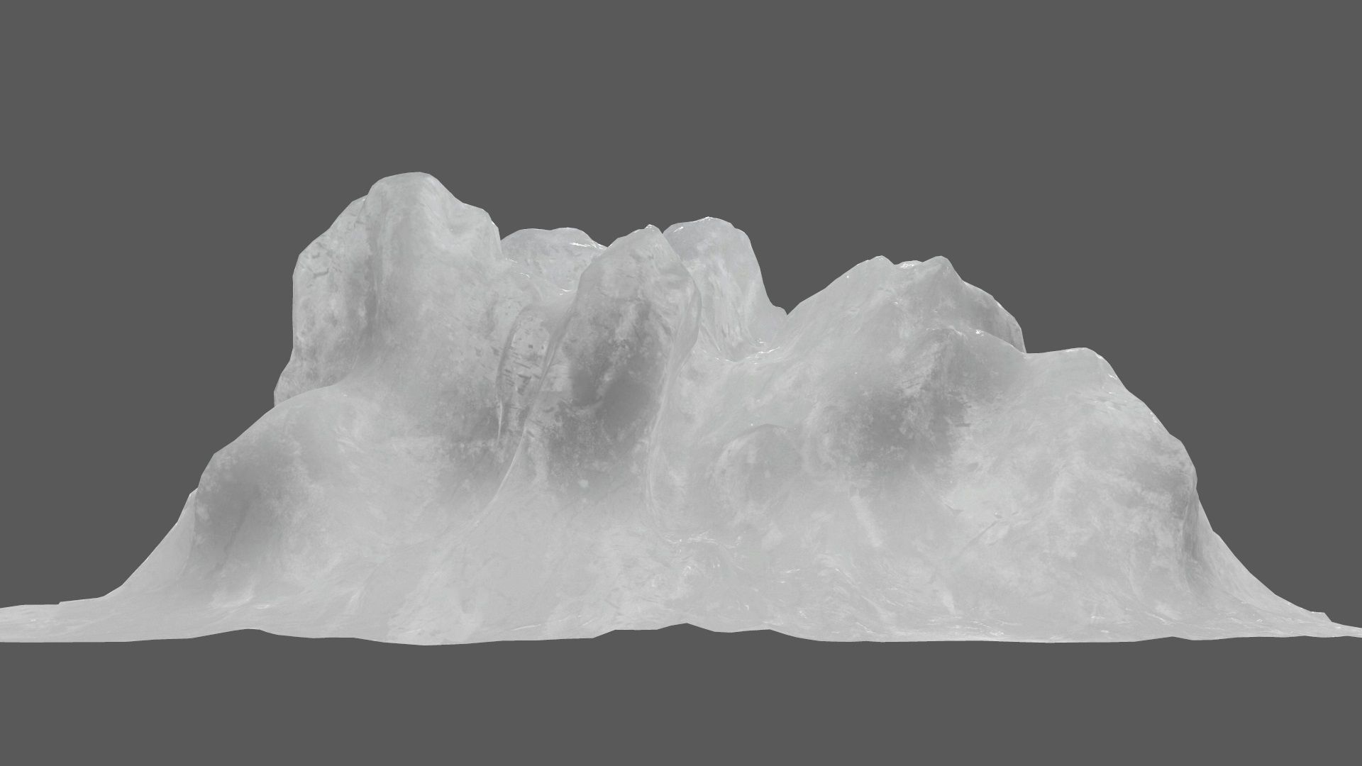 Ice rock Low-poly 3D model_4
