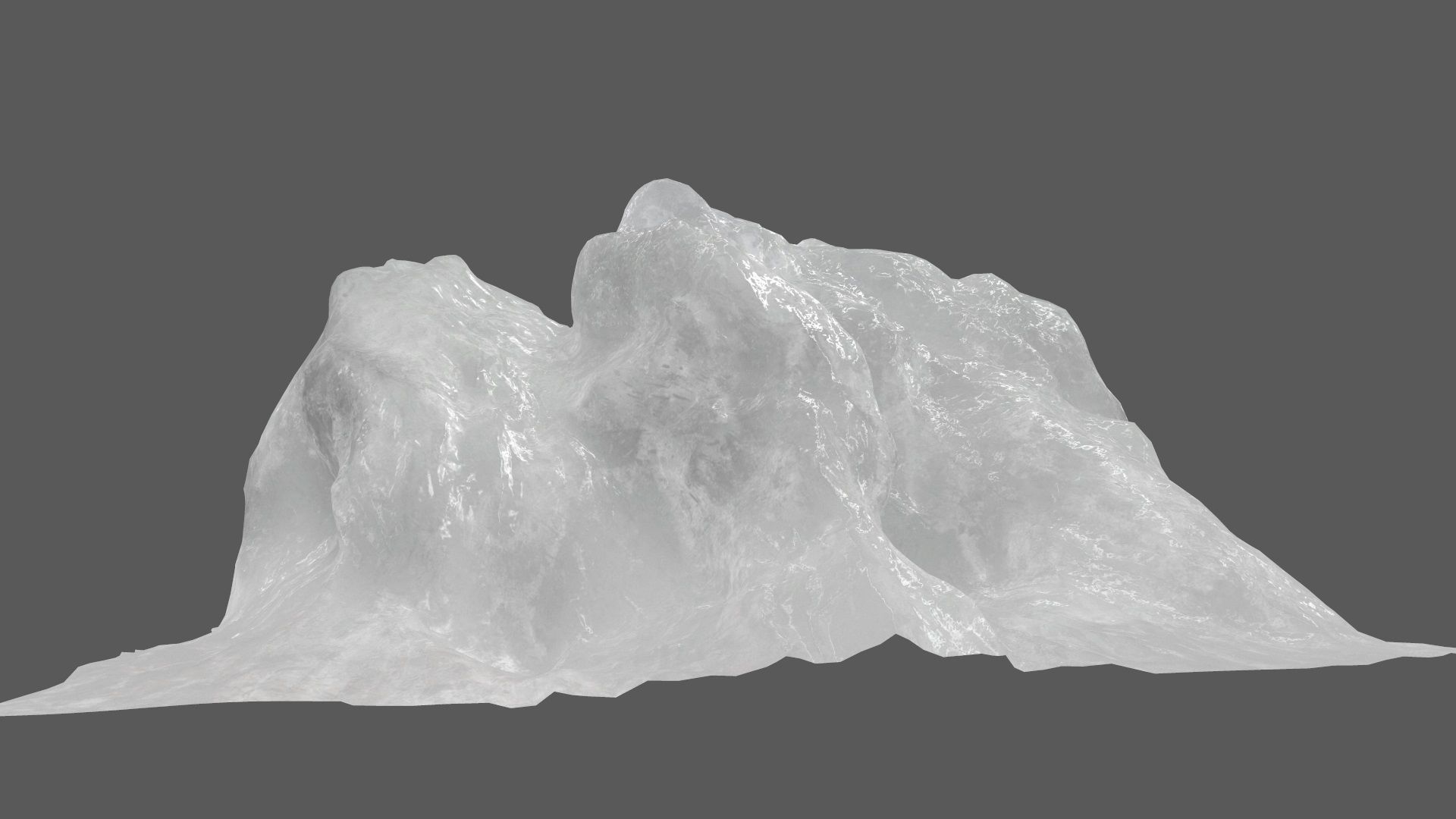 Ice rock Low-poly 3D model_10