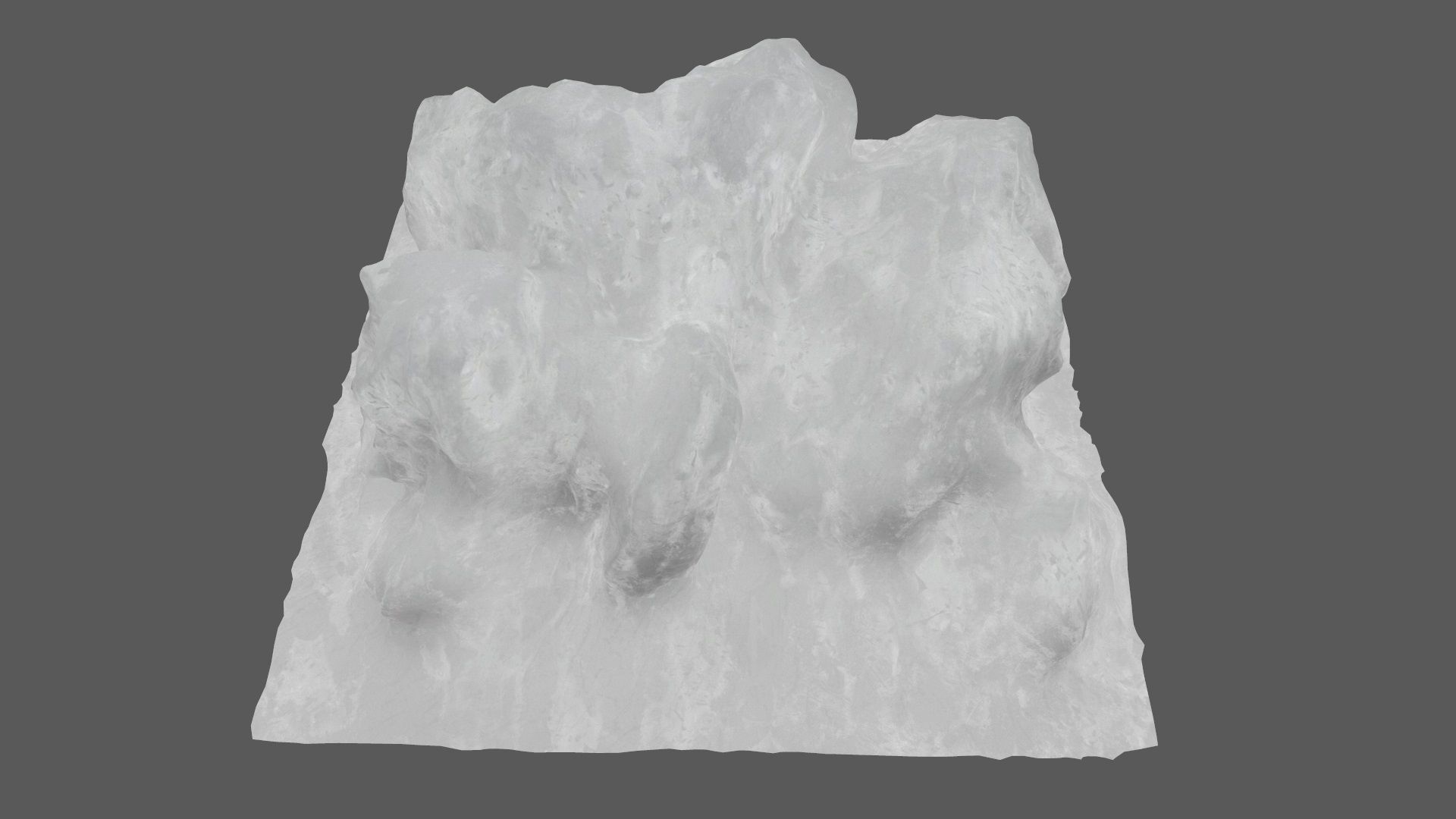 Ice rock Low-poly 3D model_16