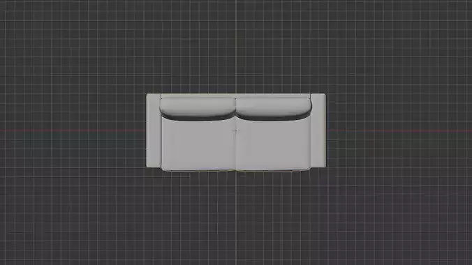 Modern Velvet Upholstered Sofa 3D Model Living Room Furniture Low-poly 3D model 7