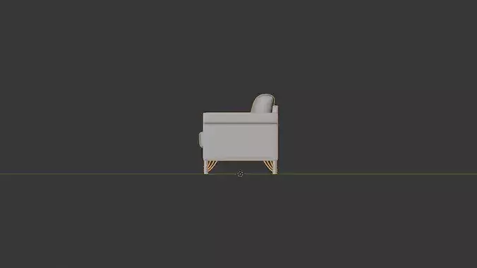 Modern Velvet Upholstered Sofa 3D Model Living Room Furniture Low-poly 3D model 6