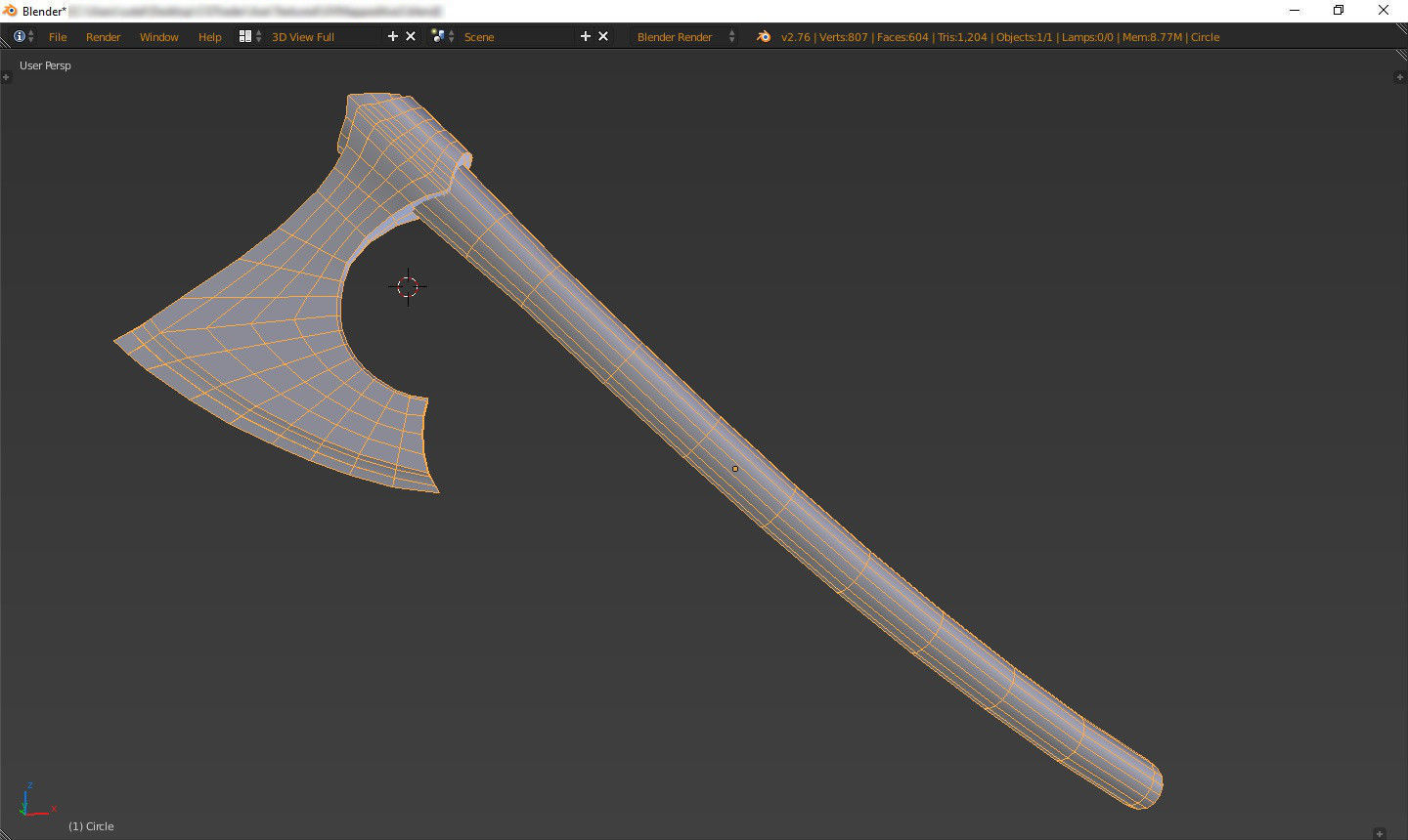 Viking style battle axe Low-poly 3D model_5