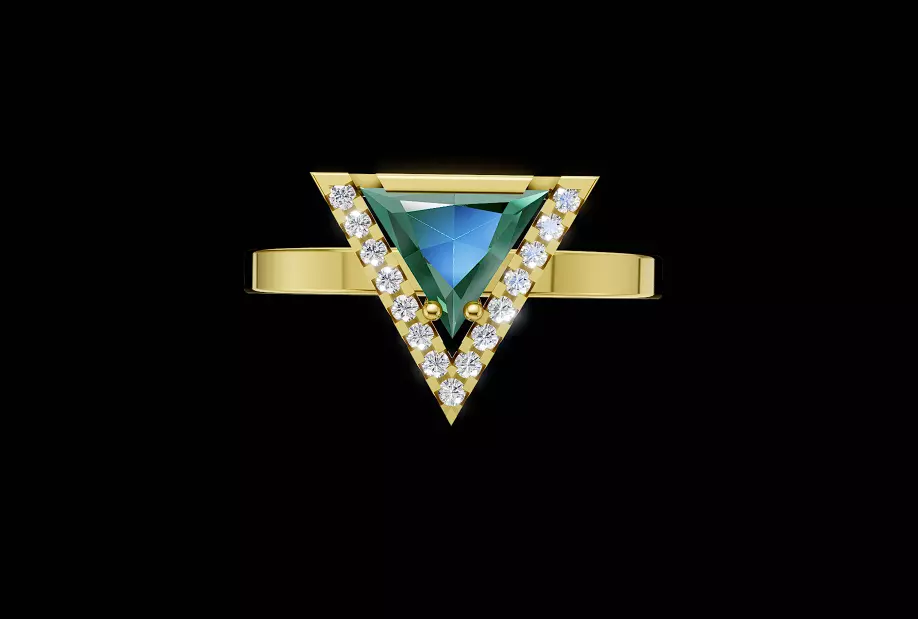 Emerald Diamond Ring Jewelry 3D Print Model STL 3D print model