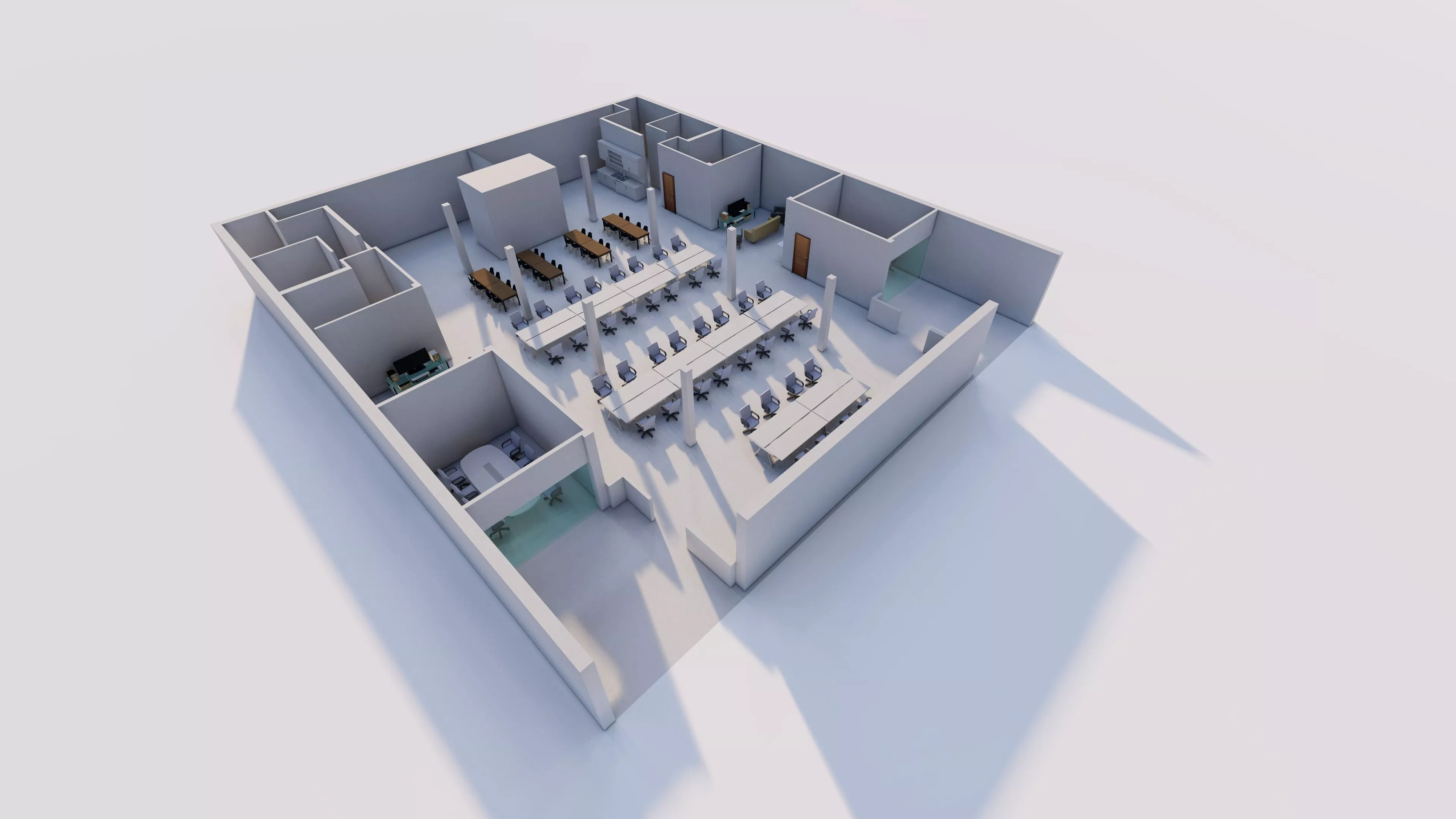 Office interior design-Office scenarios 3D model