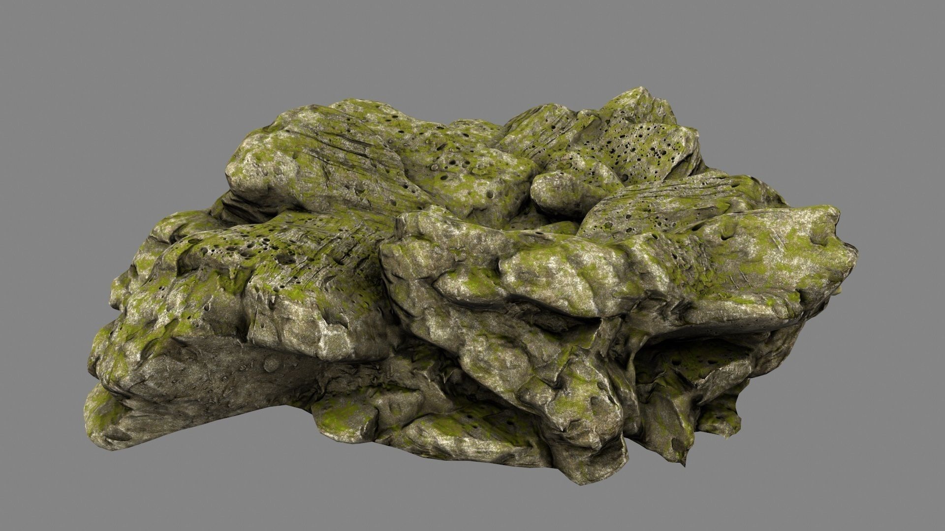 forest rocks Low-poly 3D model_13