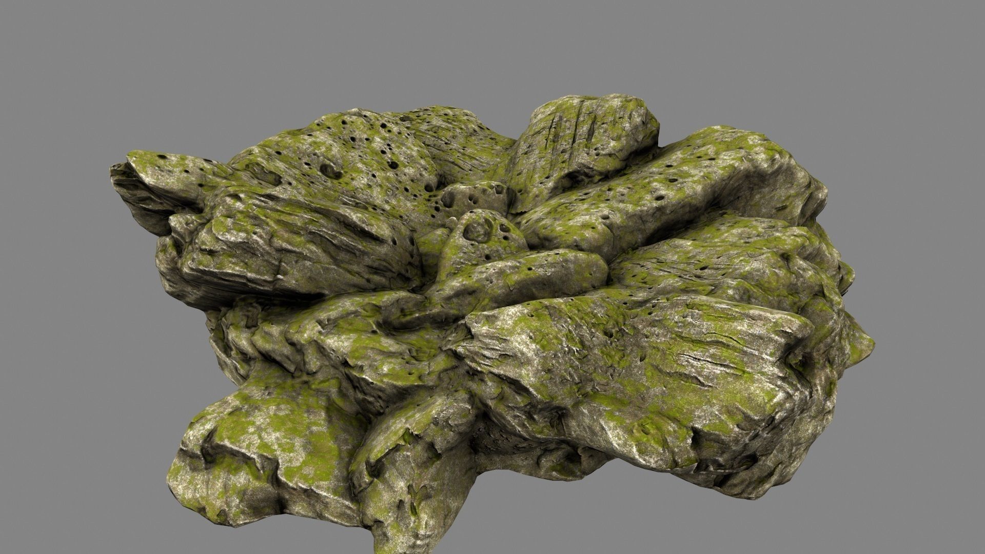 forest rocks Low-poly 3D model_14