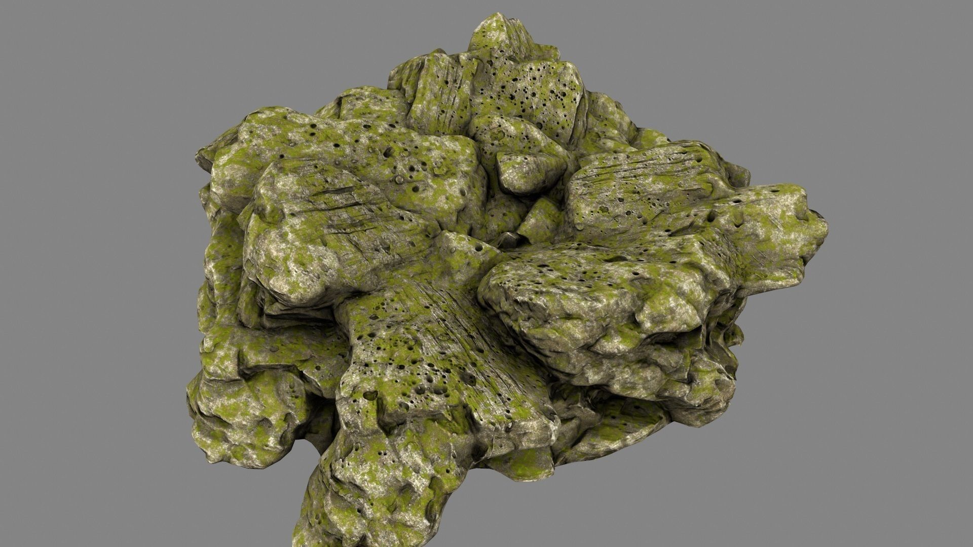 forest rocks Low-poly 3D model_17
