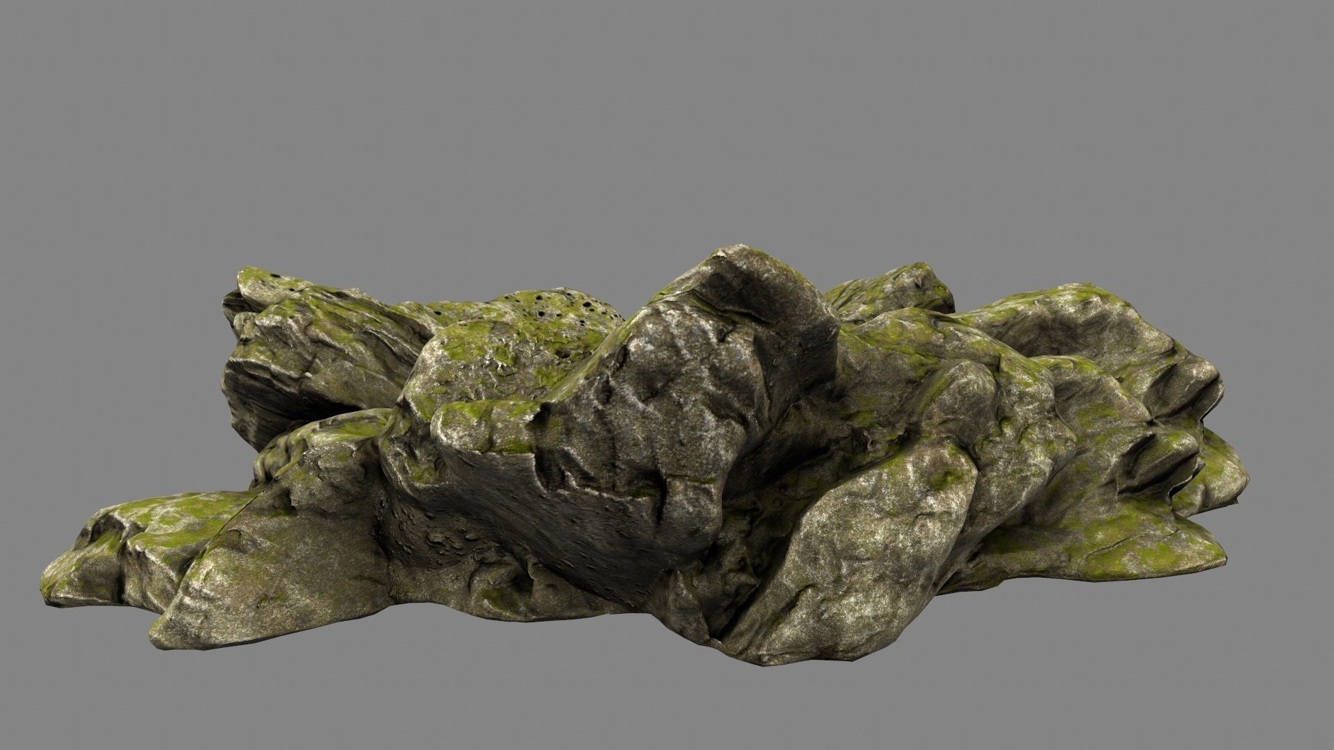 forest rocks Low-poly 3D model_7