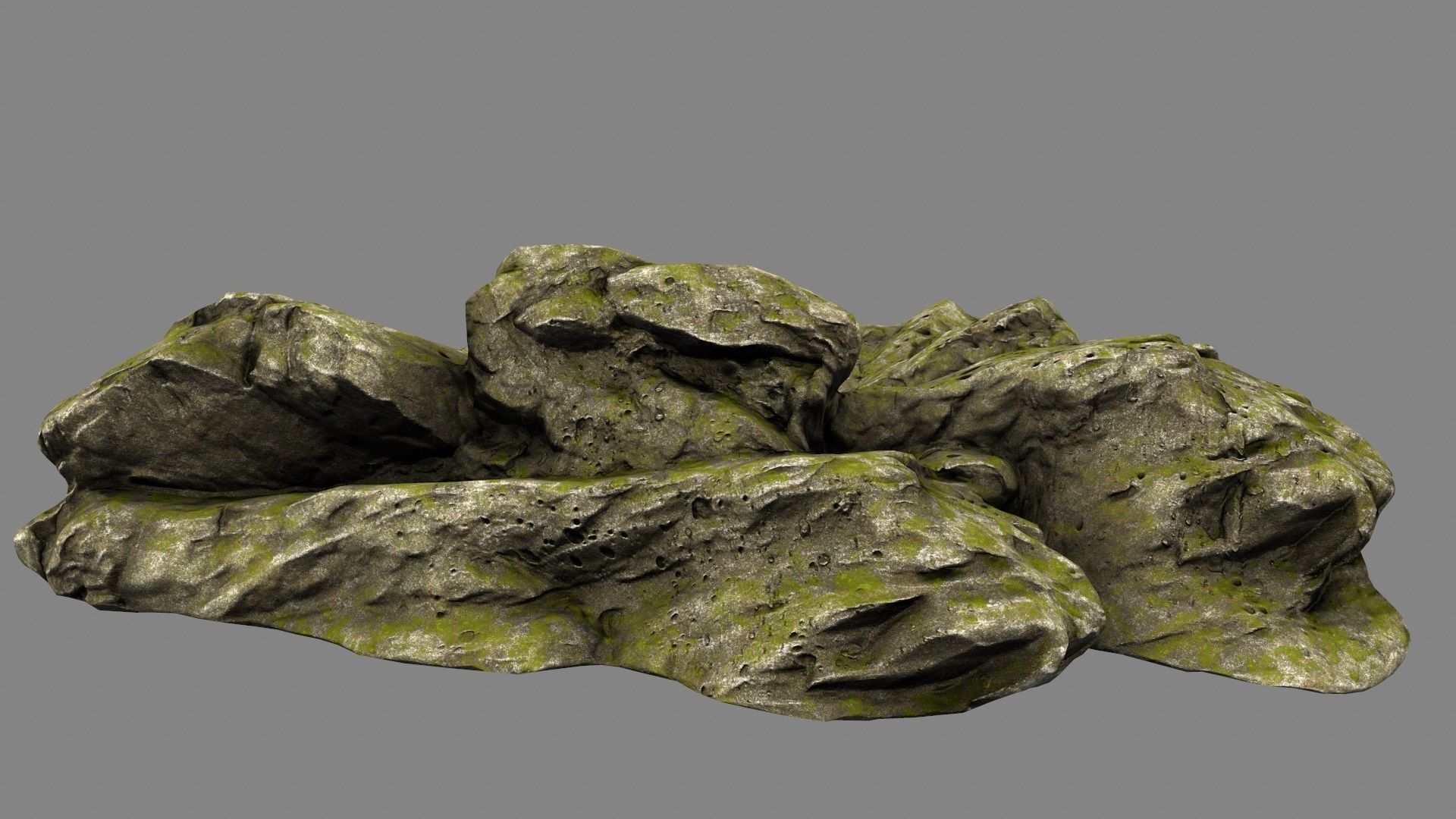 forest rocks Low-poly 3D model_4