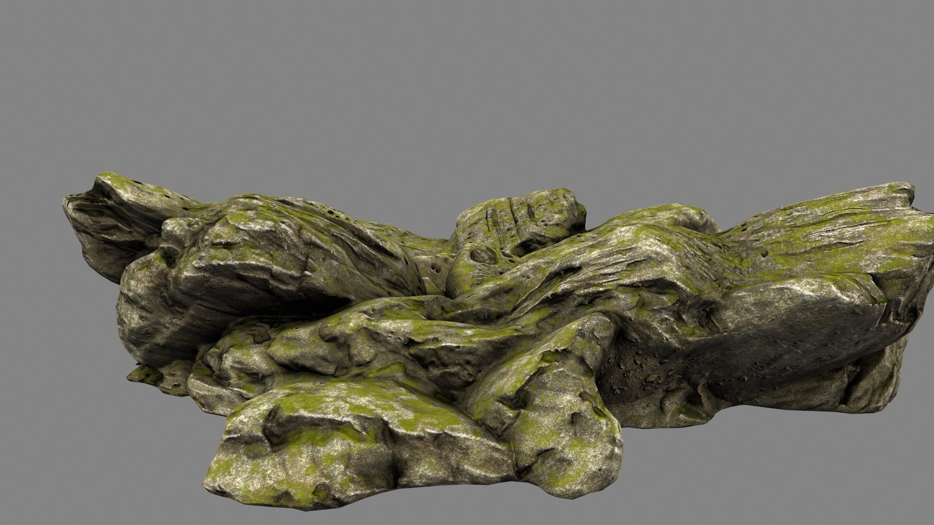 forest rocks Low-poly 3D model_6