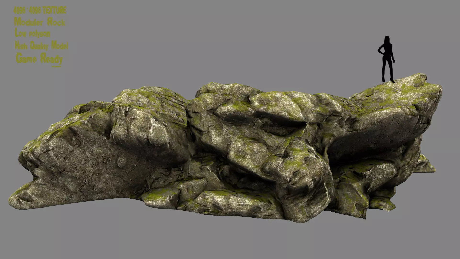 forest rocks Low-poly 3D model_0