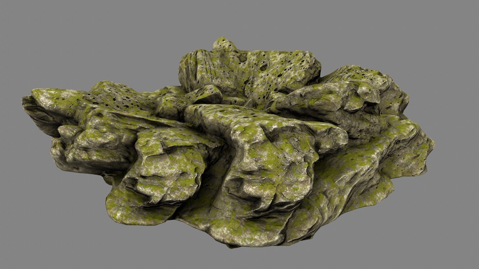 forest rocks Low-poly 3D model_12