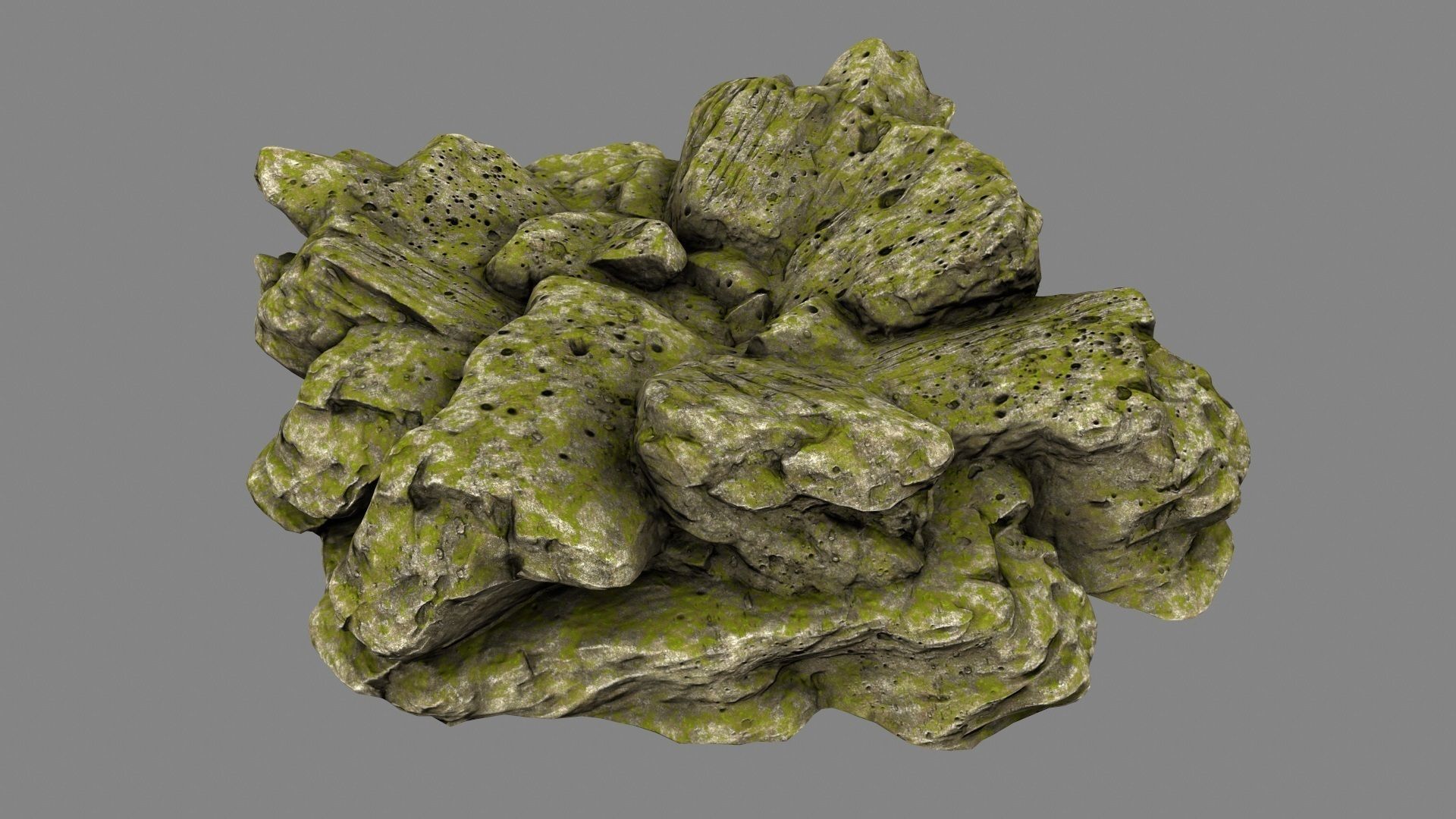forest rocks Low-poly 3D model_18