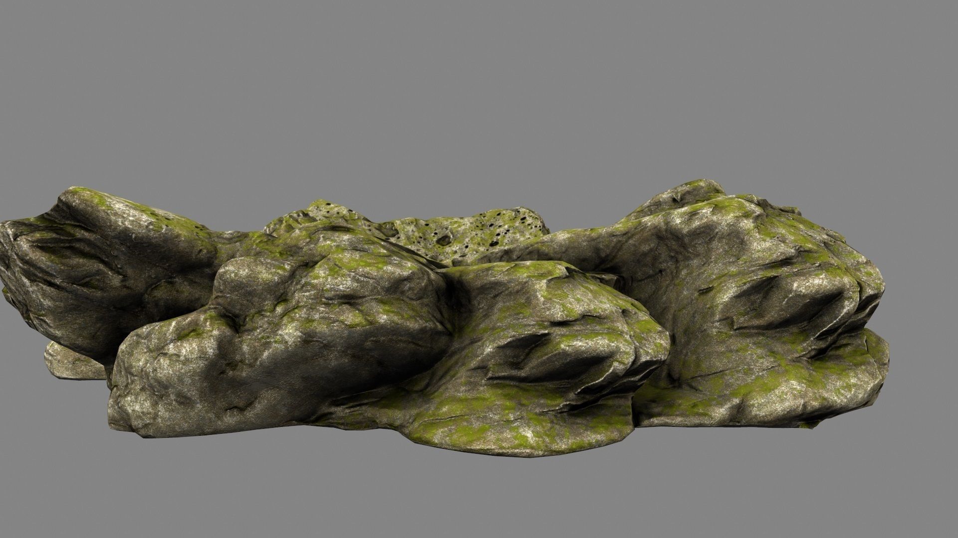 forest rocks Low-poly 3D model_5