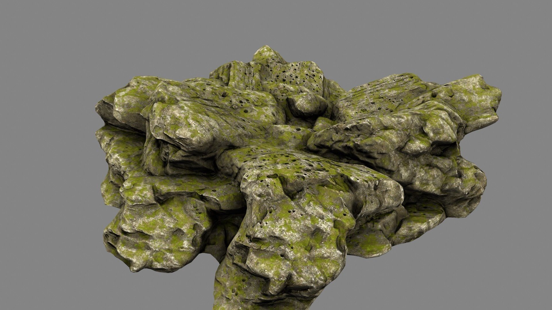 forest rocks Low-poly 3D model_11