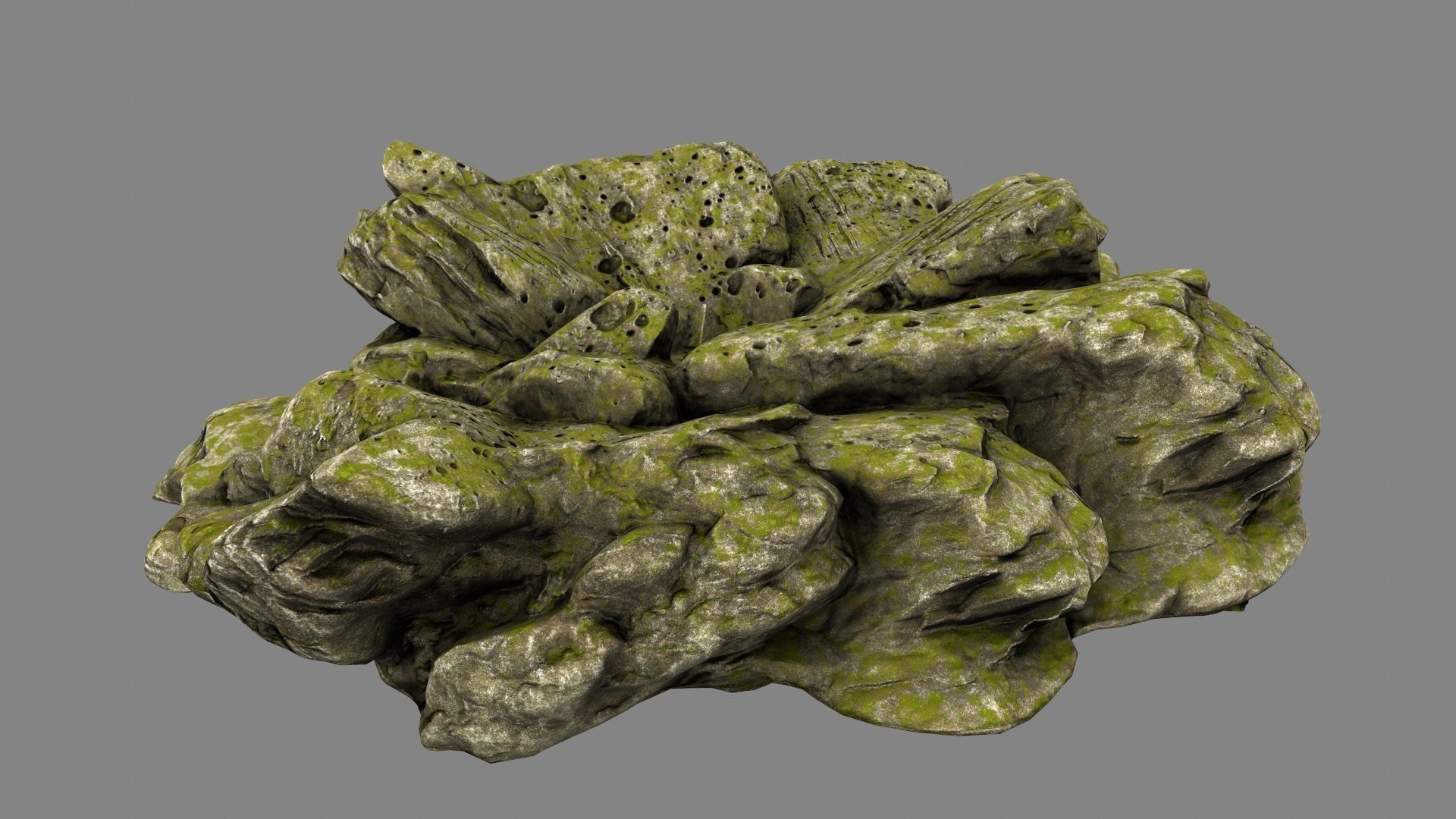 forest rocks Low-poly 3D model_10