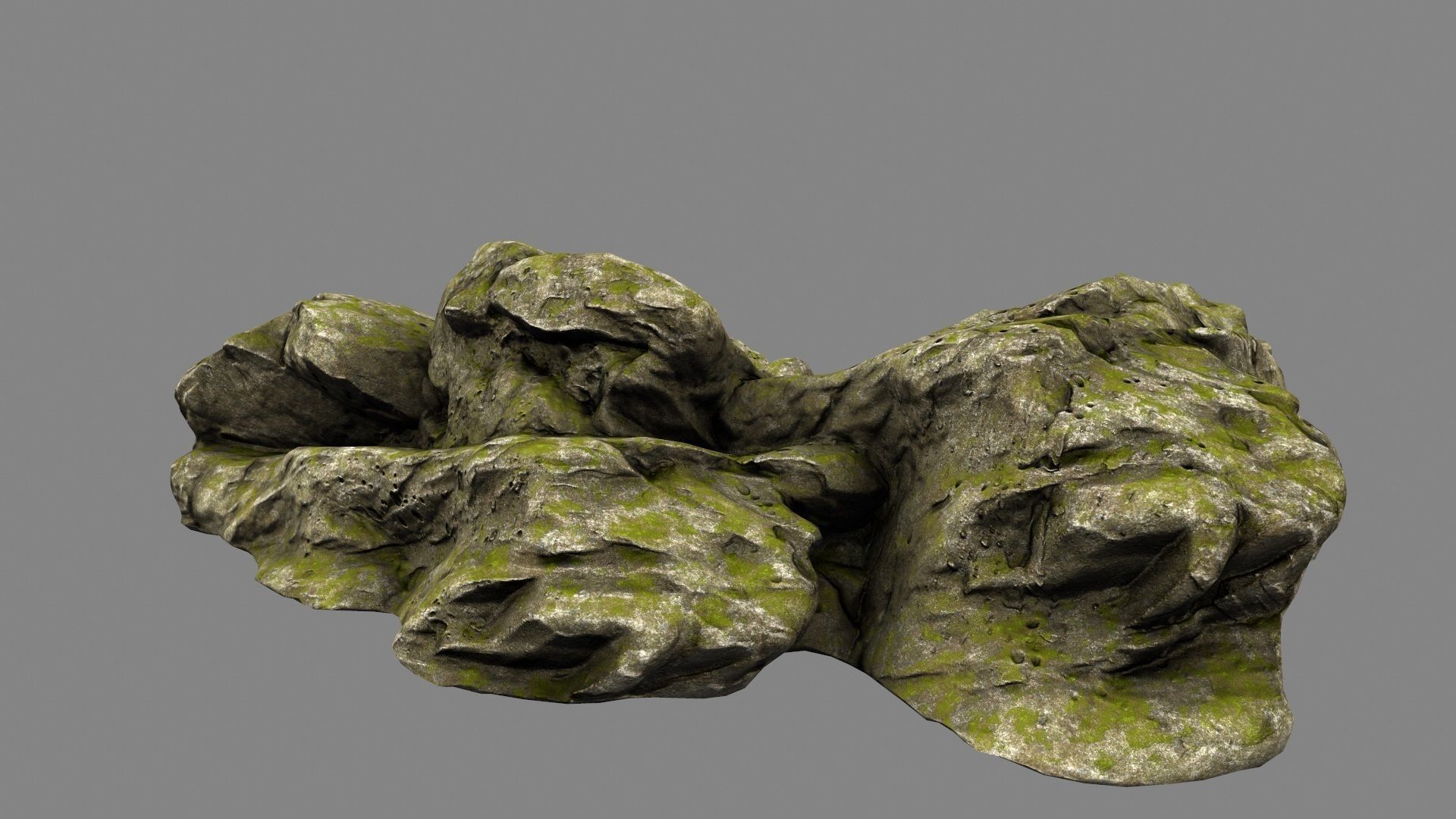 forest rocks Low-poly 3D model_3
