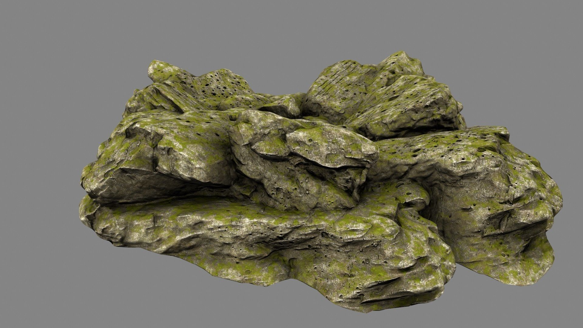 forest rocks Low-poly 3D model_15