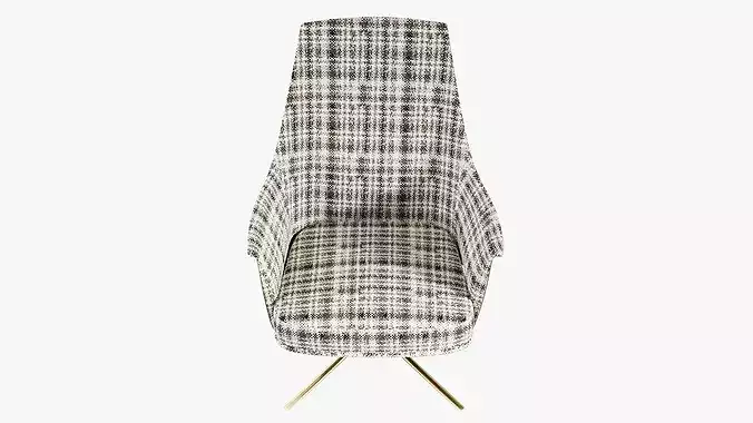 Lounge armchair 3D model 6