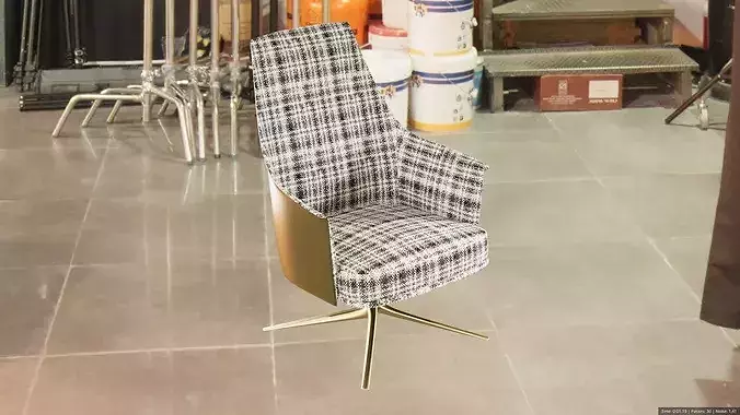 Lounge armchair 3D model 2