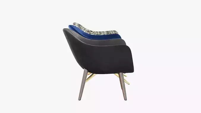 Set of armchairs 3D model 4