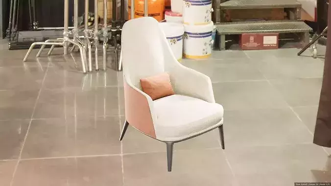Armchair 3D model 2