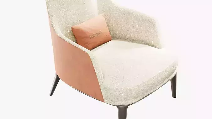 Armchair 3D model 5