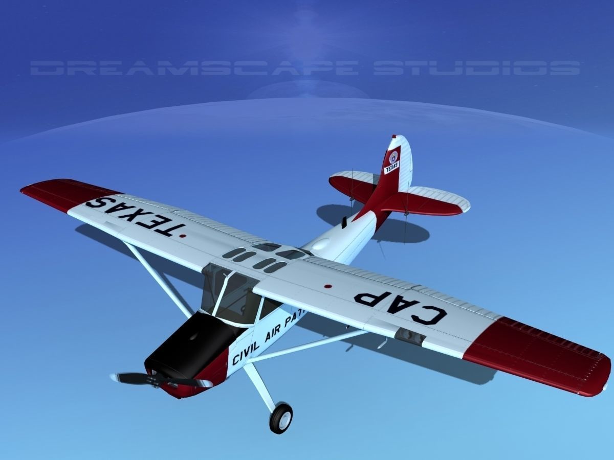 Cessna O-1E L-19 Civil Air Patrol Texas 3D model_12