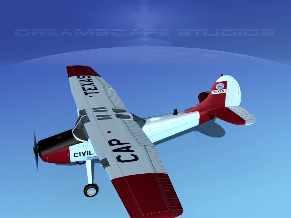 Cessna O-1E L-19 Civil Air Patrol Texas 3D model_11