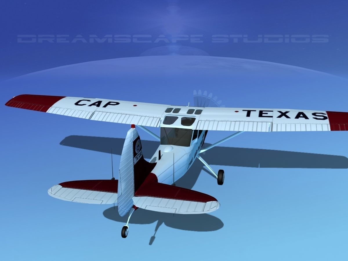 Cessna O-1E L-19 Civil Air Patrol Texas 3D model_8