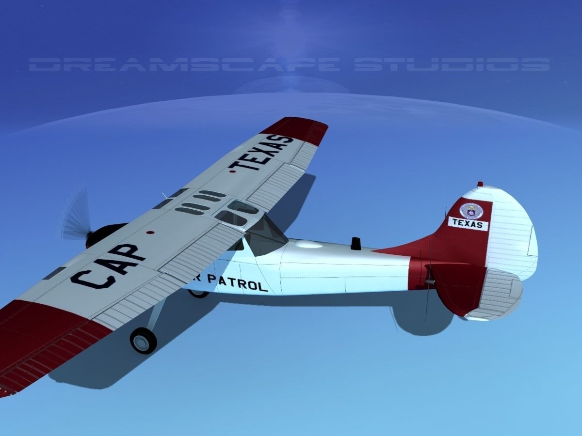 Cessna O-1E L-19 Civil Air Patrol Texas 3D model_10