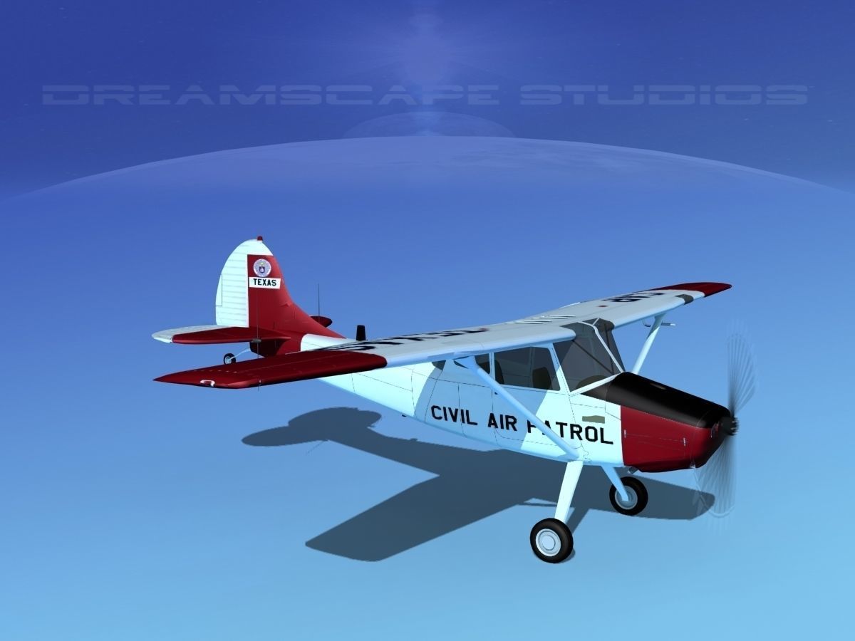Cessna O-1E L-19 Civil Air Patrol Texas 3D model_3