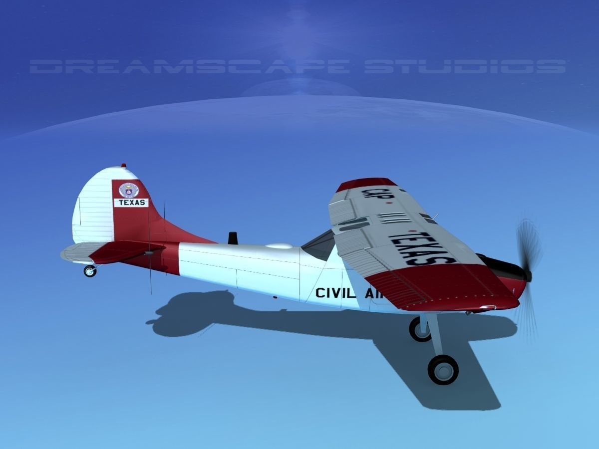 Cessna O-1E L-19 Civil Air Patrol Texas 3D model_4