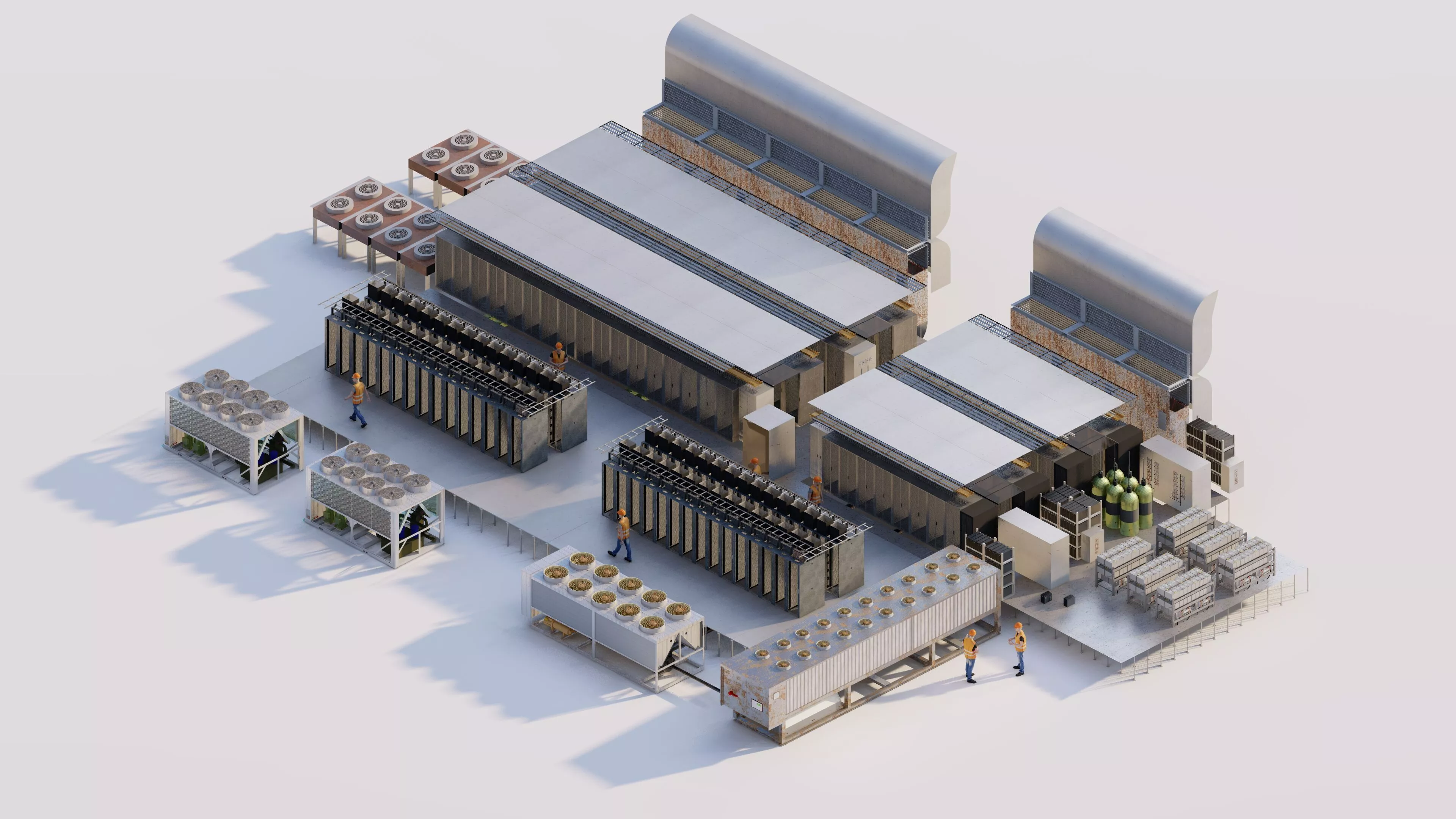 Data Center With Interior-Huge Data Center-Data Center 3D model